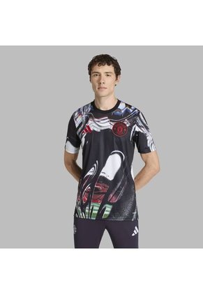 Camiseta Adidas Hombre Calentamiento Manchester  U 25/26- Negro