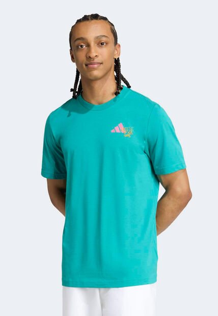Camiseta adidas Performance Graphic Turquesa