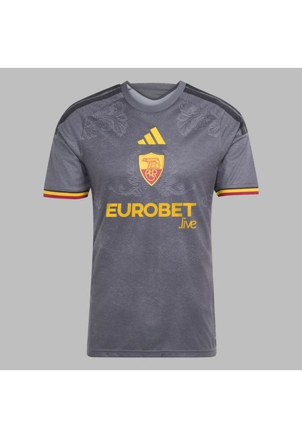 Camiseta Adidas Hombre Tercera AS Roma 26/27 - Gris - Fútbol | Uso Casual Y Entrenamiento