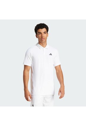 Camiseta Tenis Blanca Adidas Polo Hombre