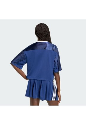 Camiseta Azul Adidas Stadium Malla Mujer