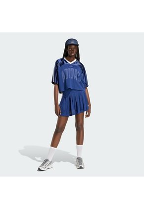 Camiseta Azul Adidas Stadium Malla Mujer