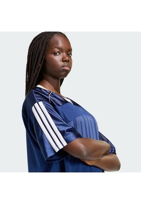 Camiseta Azul Adidas Stadium Malla Mujer