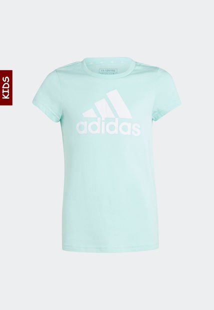 Camiseta Aguamarina-Blanco adidas Performance Essentials Logo Grande