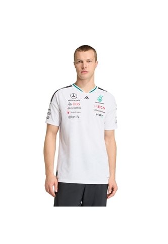 Camiseta Blanca Adidas Mercedes AMG Petronas F1 Team Driver Versión Profesional Hombre adidas Performance