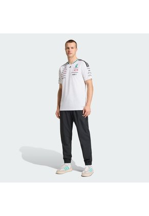 Camiseta Blanca Adidas Mercedes AMG Petronas F1 Team Driver Versión Profesional Hombre