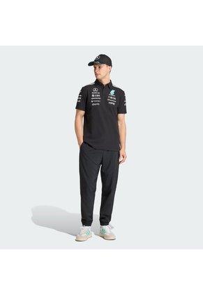 Camiseta Negra Adidas Polo Equipo Ingenieros Mercedes AMG Petronas F1 Hombre