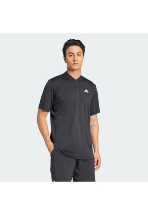 Camiseta Tenis Negra Adidas Club Henley Hombre