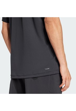 Camiseta Tenis Negra Adidas Club Henley Hombre