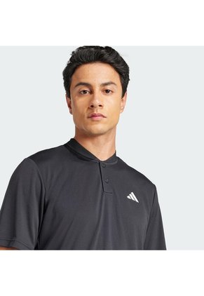 Camiseta Tenis Negra Adidas Club Henley Hombre