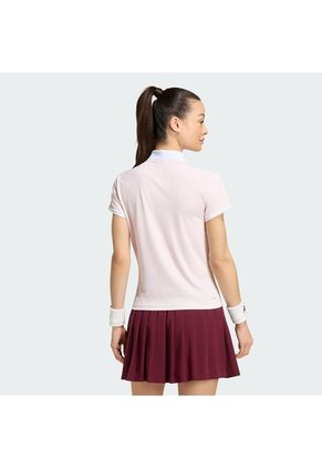 Camiseta Tenis Rosa Adidas Polo Classics Mujer