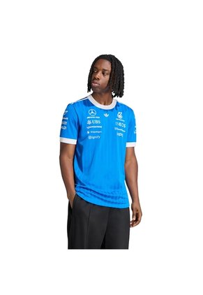 Camiseta Azul Adidas Piloto Mercedes AMG Petronas F1 Team Versión Oficial Hombre