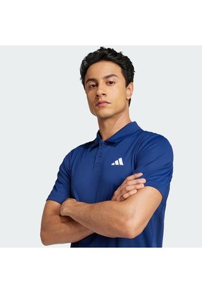 Camiseta Tenis Azul Adidas Polo Hombre