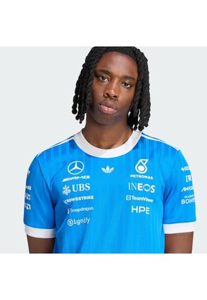 Camiseta Azul Adidas Piloto Mercedes AMG Petronas F1 Team Versión Oficial Hombre