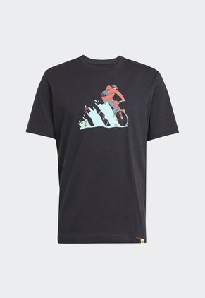 Camiseta adidas Sportswear Graphic Doodle Hunt Bike Negro