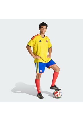 Shorts Fútbol Azul Adidas Locales Selección Colombia 26 Hombre