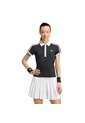 Camiseta Tenis Negra Adidas Polo Classics Mujer de adidas Performance