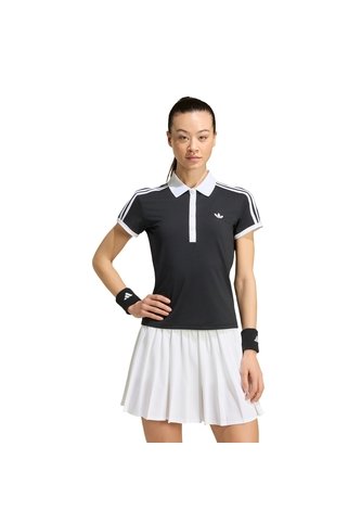 Camiseta Tenis Negra Adidas Polo Classics Mujer adidas Performance