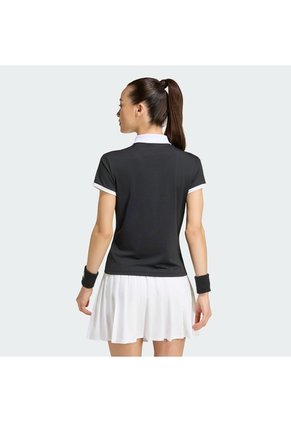 Camiseta Tenis Negra Adidas Polo Classics Mujer