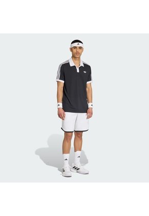 Camiseta Tenis Negra Adidas Polo Classics Hombre