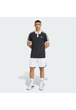 Camiseta Tenis Negra Adidas Polo Classics Hombre