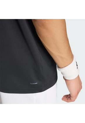 Camiseta Tenis Negra Adidas Polo Classics Hombre