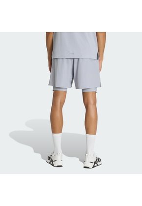 Shorts Entrenamiento Gris Adidas D4T Workout 2 En 1 Hombre
