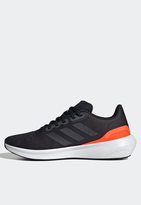 Tenis Running Negro-Naranja Neón-Blanco adidas Performance Run Falcon 3.0
