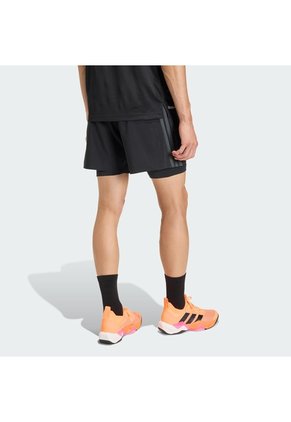 Shorts Entrenamiento Negro Adidas Tech Essentials Workout 2 En 1 Hombre