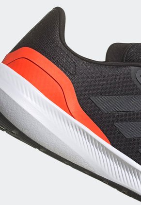 Tenis Running Negro-Naranja Neón-Blanco adidas Performance Run Falcon 3.0