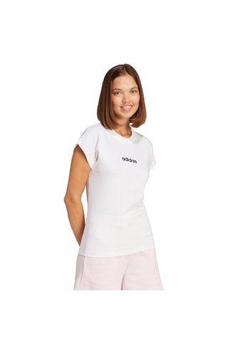 Camiseta Blanca Adidas Essentials Linear Mujer adidas Performance