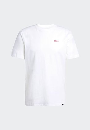 Camiseta adidas Performance Pennant Trim Graphic Blanco