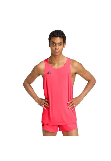 Camiseta Running Rosa Adidas Sin Mangas Adizero Essentials Hombre