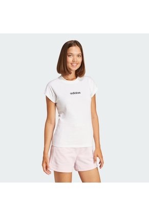 Camiseta Blanca Adidas Essentials Linear Mujer