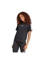 Camiseta Negra Adidas Essentials 3 Rayas Mujer de adidas Performance