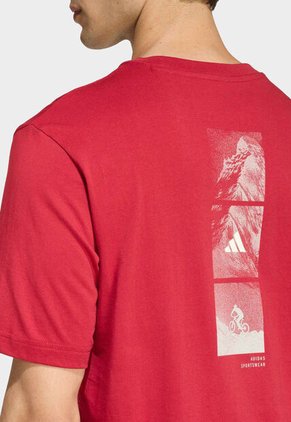 Camiseta adidas Sportswear Graphic Outdoor Mountain Biking Rojo