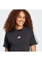 Camiseta Negra Adidas Essentials 3 Rayas Mujer de adidas Performance