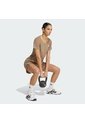 Shorts Entrenamiento Beige Adidas Workout Essentials 2 En 1 Mujer de adidas Performance