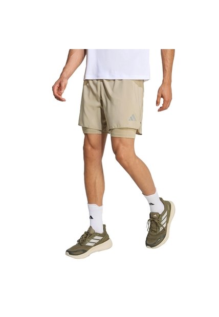 Shorts Running Café Adidas Adi365 Essentials 2 En 1 Hombre