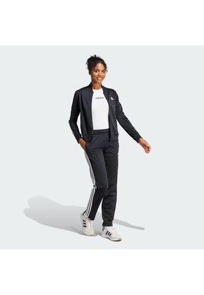 Conjunto Negro Adidas Essentials 3 Rayas Mujer