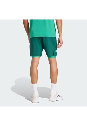 Shorts Tenis Verde Adidas Club Climacool 2 En 1 Hombre