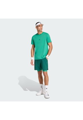 Shorts Tenis Verde Adidas Club Climacool 2 En 1 Hombre
