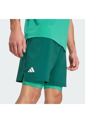 Shorts Tenis Verde Adidas Club Climacool 2 En 1 Hombre