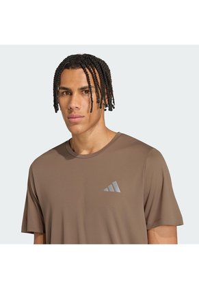 Camiseta Running Beige Adidas Adi365 Essentials Hombre
