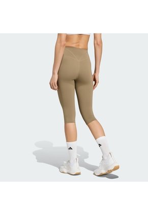 Licra Entrenamiento Beige Adidas Capri Optime Workout Contour Mujer
