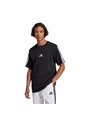 Camiseta Negra Adidas Essentials 3 Rayas Tejido Jersey Hombre de adidas Performance