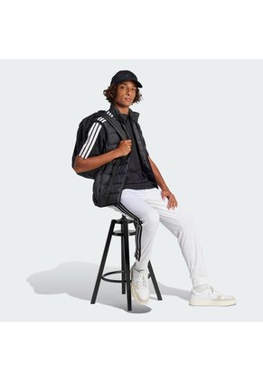 Camiseta Negra Adidas Essentials 3 Rayas Tejido Jersey Hombre