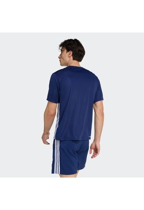Camiseta Entrenamiento Azul Adidas Workout Essentials Base 3-Stripes Hombre