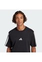 Camiseta Negra Adidas Essentials 3 Rayas Tejido Jersey Hombre de adidas Performance