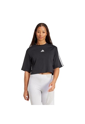 Camiseta Negra Adidas Essentials 3 Rayas Mujer adidas Performance